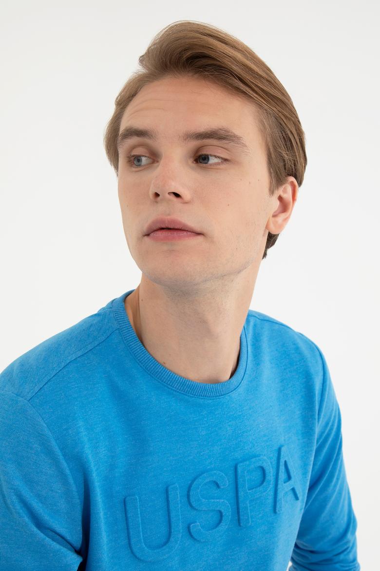 Erkek Mavi Melanj Sweatshirt - 50253270016