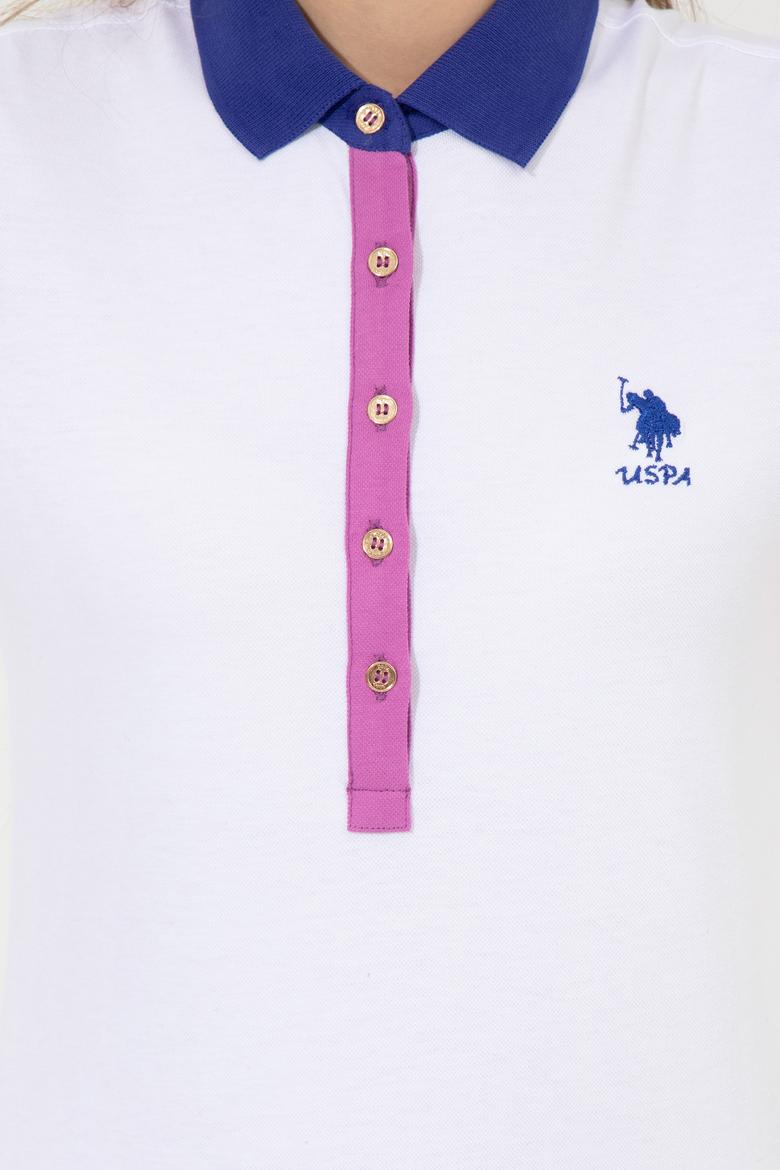 Kadın Beyaz Polo Yaka Tişört - 50249035007