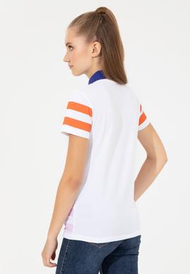 Kadın Beyaz Polo Yaka Tişört - 50249035007