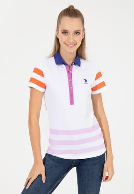 Kadın Beyaz Polo Yaka Tişört - 50249035007