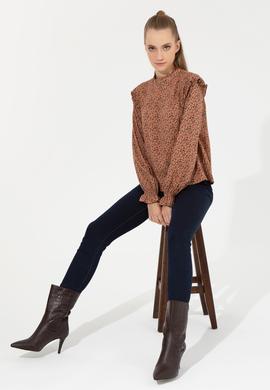 Kadın Camel Uzun Kollu Gömlek - 50254659012