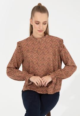 Kadın Camel Uzun Kollu Gömlek - 50254659012