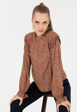 Kadın Camel Uzun Kollu Gömlek - 50254659012