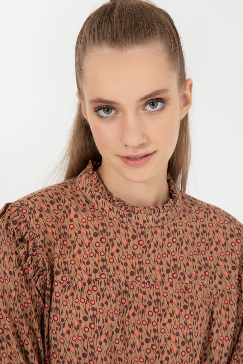 Kadın Camel Uzun Kollu Gömlek - 50254659012