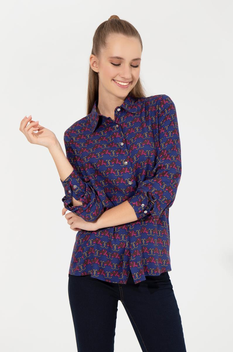 Kadın Mavi Uzun Kollu Gömlek