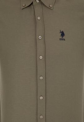 Erkek Haki Uzun Kollu Basic Gömlek - 50253873052