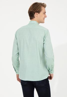 Erkek Mint Uzun Kollu Basic Gömlek - 50256733117