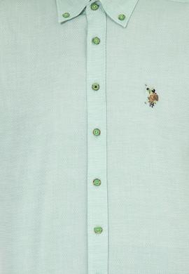 Erkek Mint Uzun Kollu Basic Gömlek - 50256733117