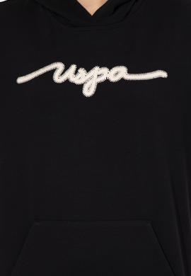 Kadın Siyah Kapüşonlu Sweatshirt - 50261255020