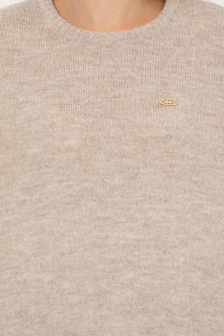 Kadın Taş Melanj Triko Elbise - 50257827004