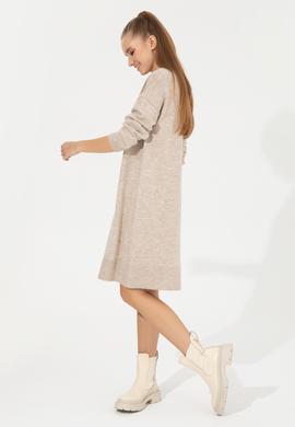 Kadın Taş Melanj Triko Elbise - 50257827004