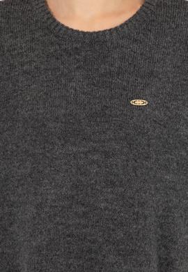 Kadın Antrasit Melanj Triko Elbise - 50257827011