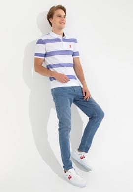 Erkek Mavi Polo Yaka Tişört - 50249170038