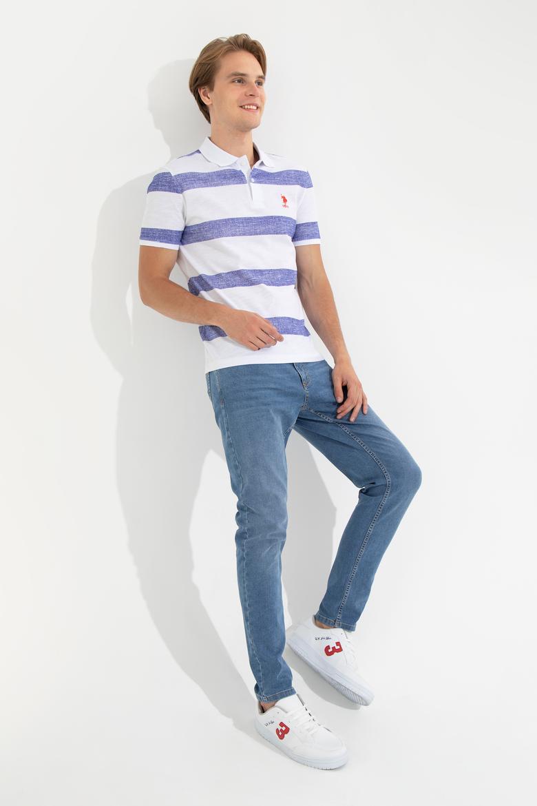 Erkek Mavi Polo Yaka Tişört - 50249170038