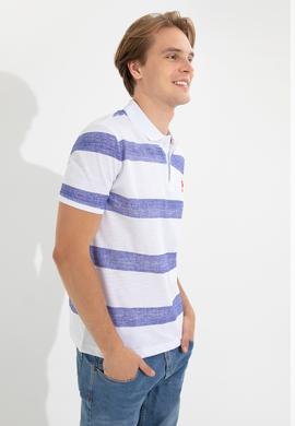 Erkek Mavi Polo Yaka Tişört - 50249170038