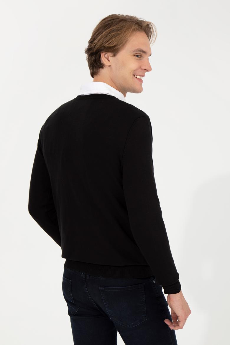 Erkek Siyah Basic Kazak - 50251877044