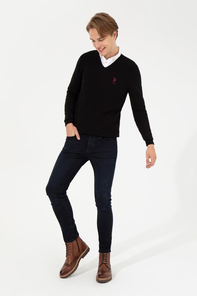 Erkek Siyah Basic Kazak