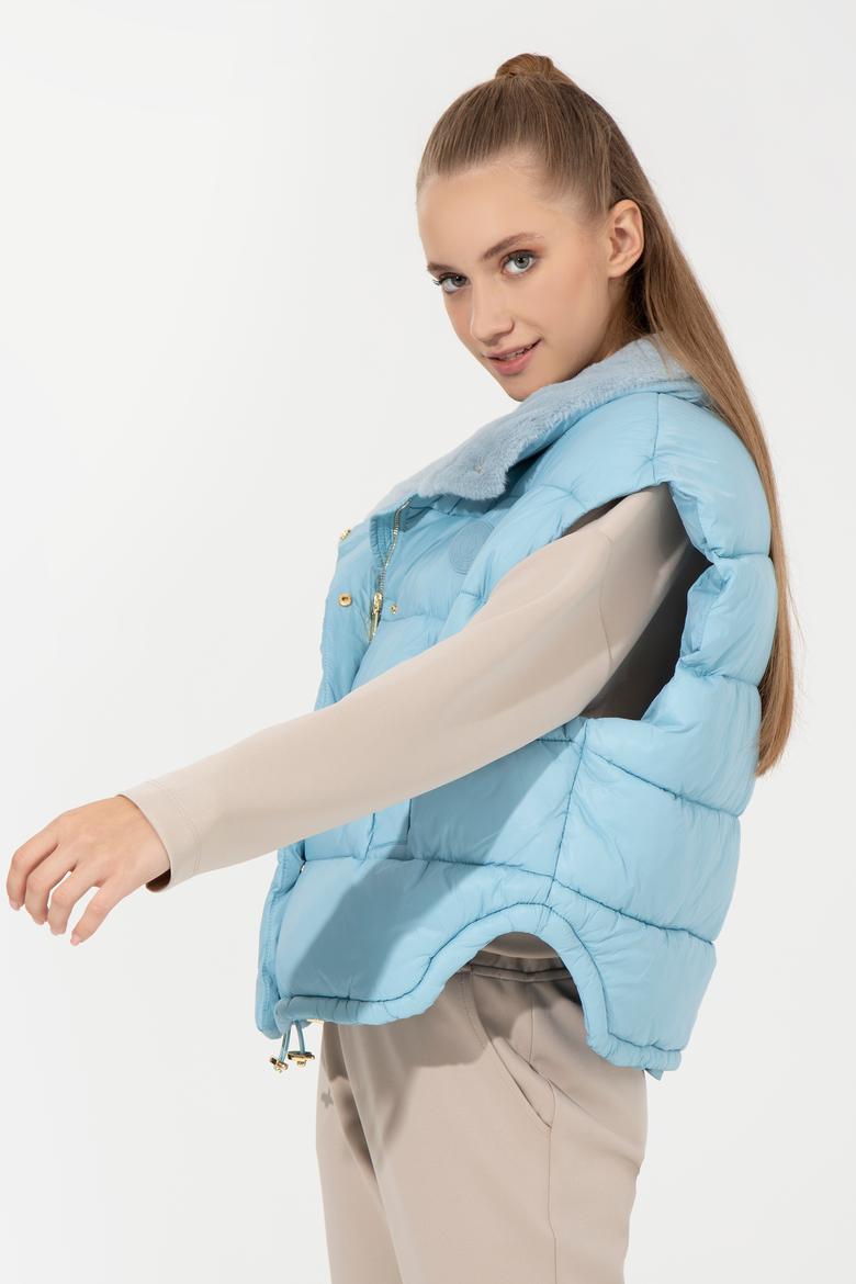 Kadın Mavi Yelek - 50255045033