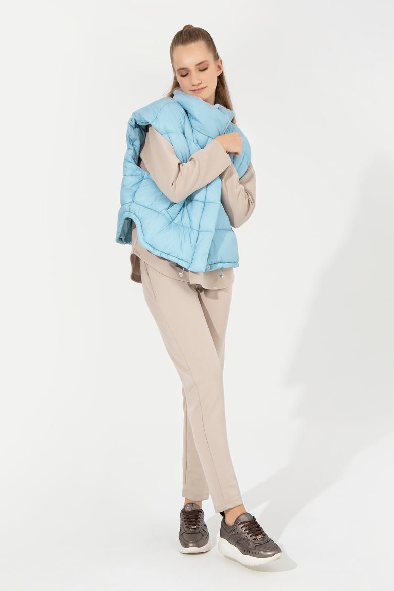 Kadın Mavi Yelek - 50255045033