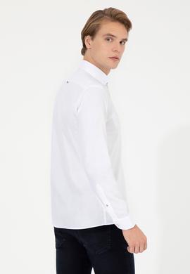 Erkek Beyaz Uzun Kollu Basic Gömlek - 50256694018