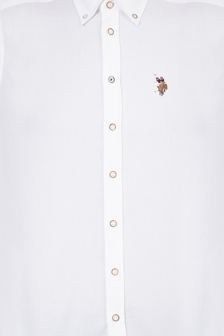 Erkek Beyaz Uzun Kollu Basic Gömlek - 50256694018