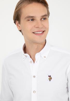 Erkek Beyaz Uzun Kollu Basic Gömlek - 50256694018