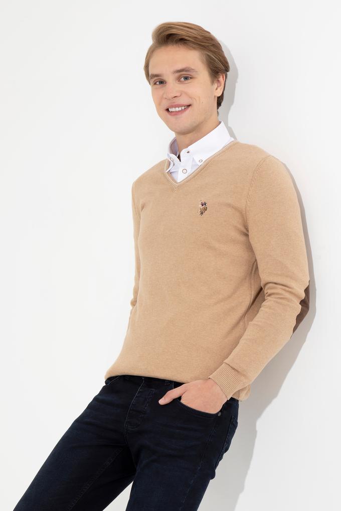 Erkek Camel Melanj Basic Kazak