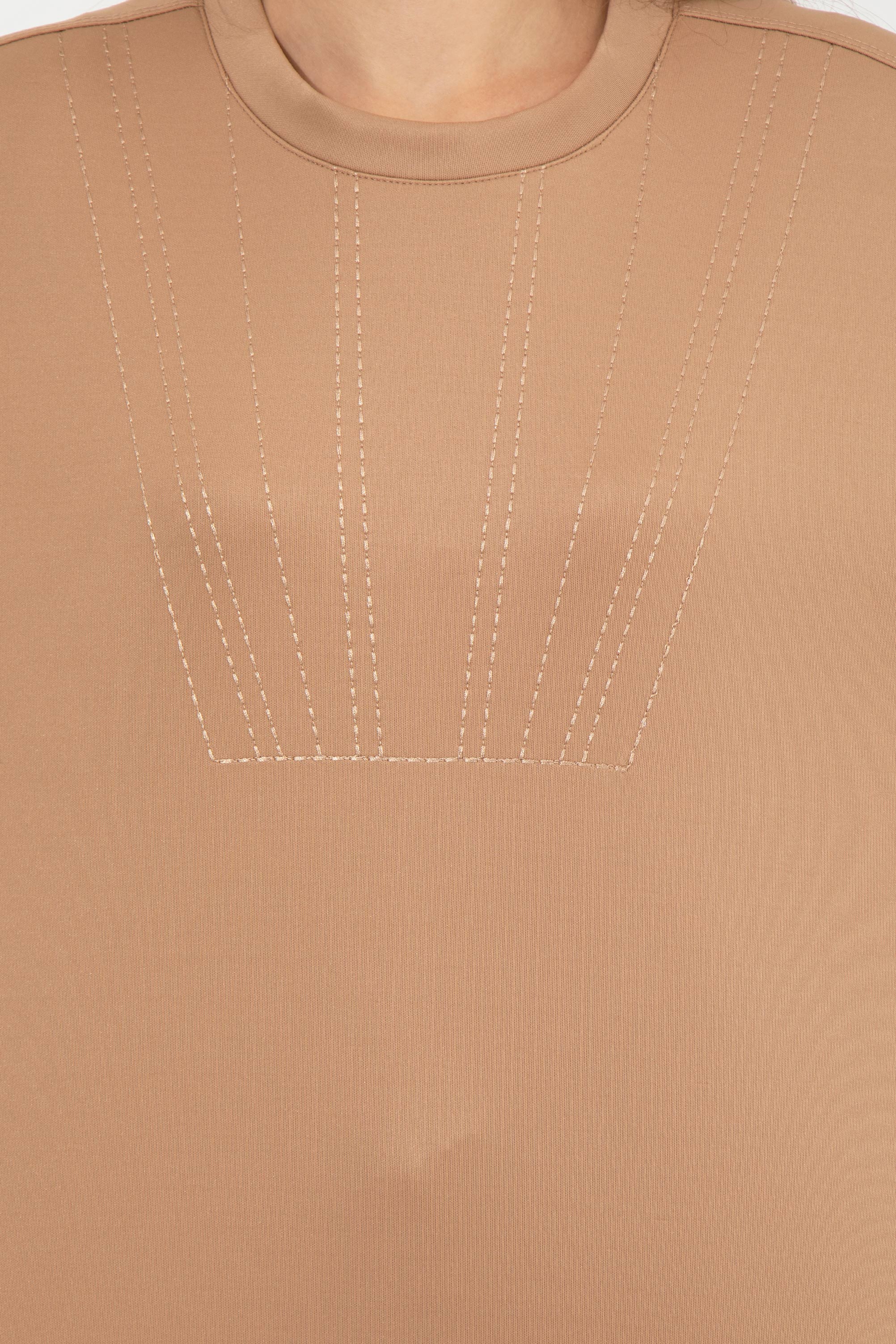 Kadın Camel Bisiklet Yaka Sweatshirt - Image 6