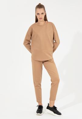 Kadın Camel Bisiklet Yaka Sweatshirt - 50256503006