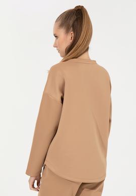 Kadın Camel Bisiklet Yaka Sweatshirt - 50256503006