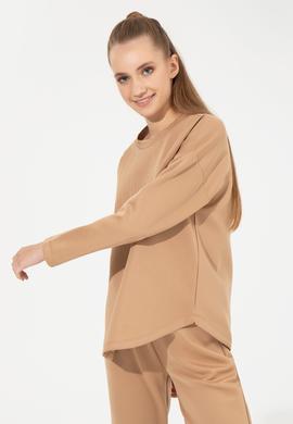 Kadın Camel Bisiklet Yaka Sweatshirt - 50256503006