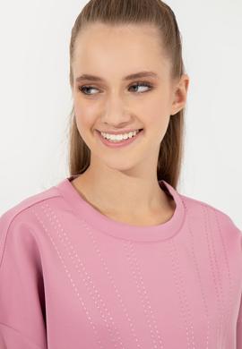 Kadın Manolya Bisiklet Yaka Sweatshirt - 50256503037