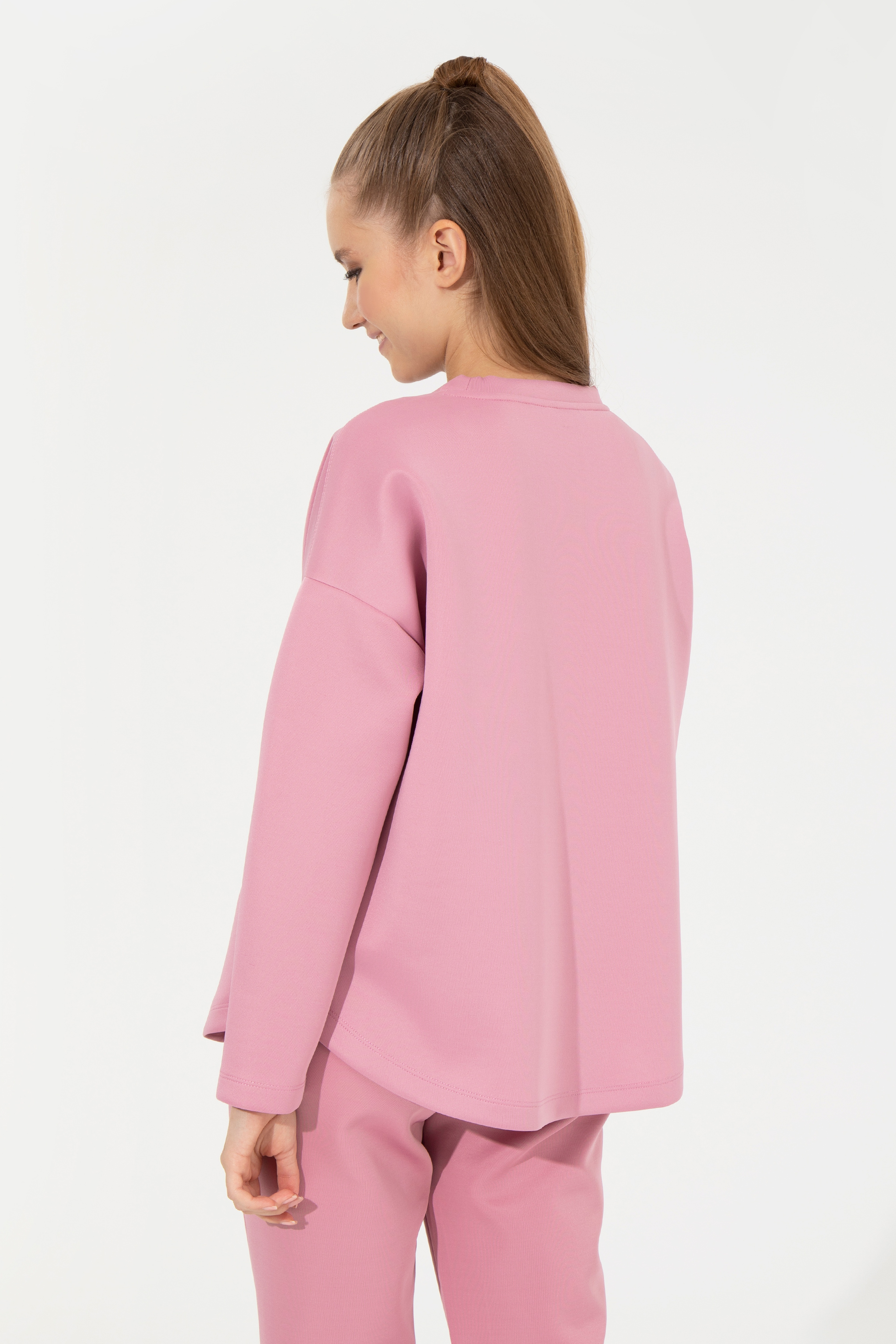 Kadın Manolya Bisiklet Yaka Sweatshirt