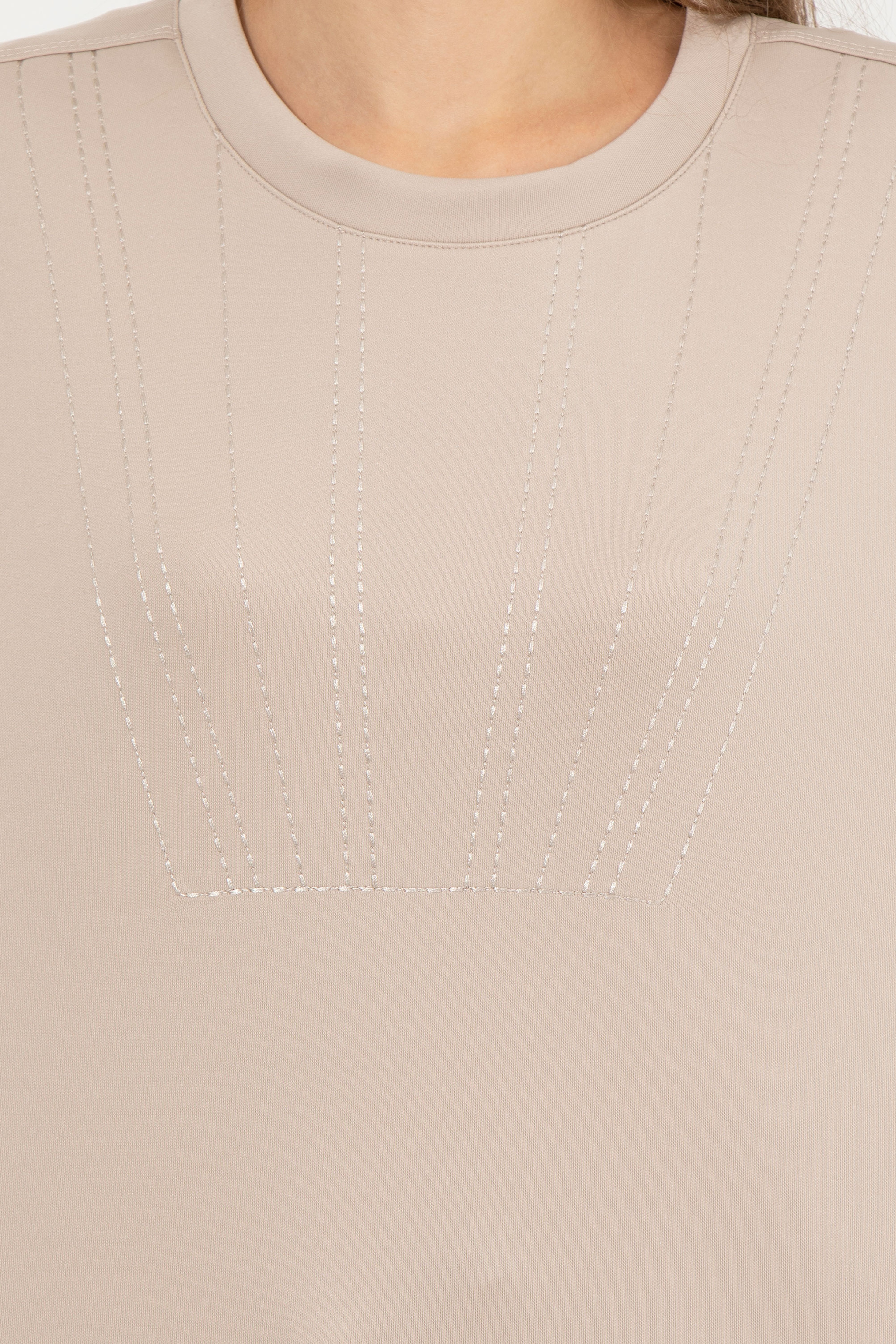 Kadın Taş Bisiklet Yaka Sweatshirt - Image 6