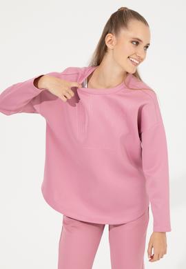 Kadın Manolya Bisiklet Yaka Sweatshirt - 50256503037