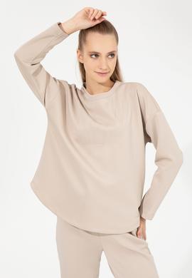 Kadın Taş Bisiklet Yaka Sweatshirt - 50256503029