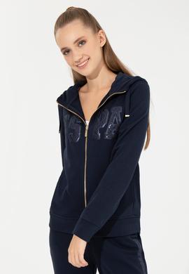 Kadın Lacivert Basic Sweatshirt - 50256258004