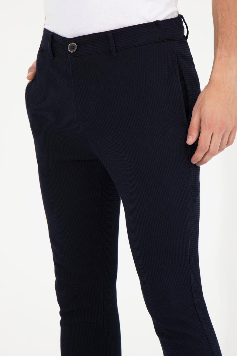 Erkek Lacivert Kanvas Pantolon - 50253462004