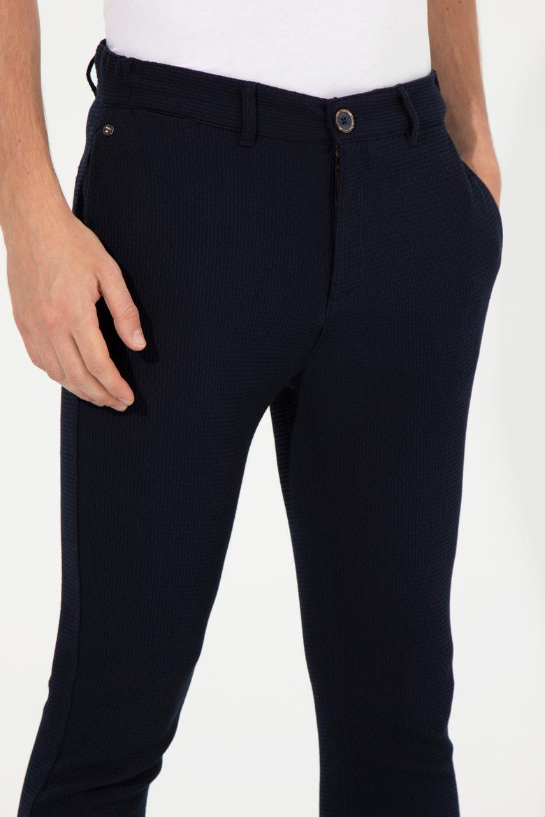 Erkek Lacivert Kanvas Pantolon - 50253462004