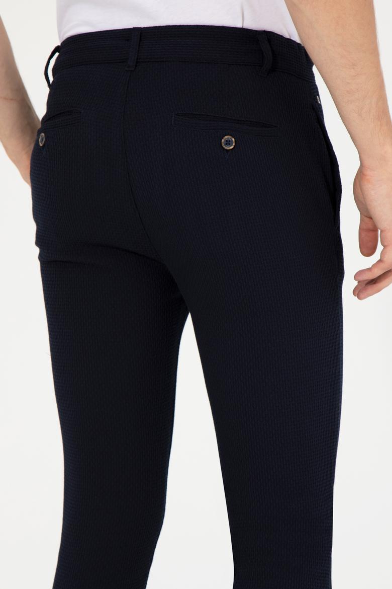 Erkek Lacivert Kanvas Pantolon - 50253462004