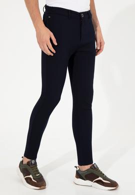 Erkek Lacivert Kanvas Pantolon - 50253462004