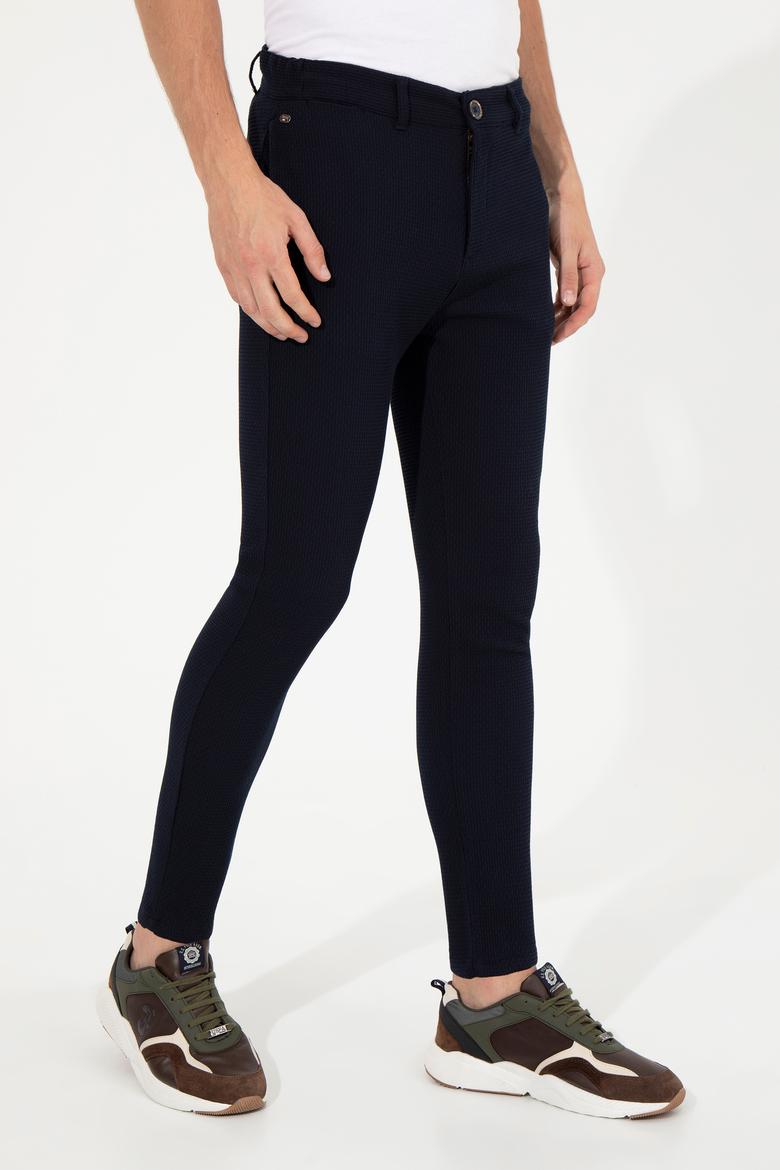 Erkek Lacivert Kanvas Pantolon - 50253462004