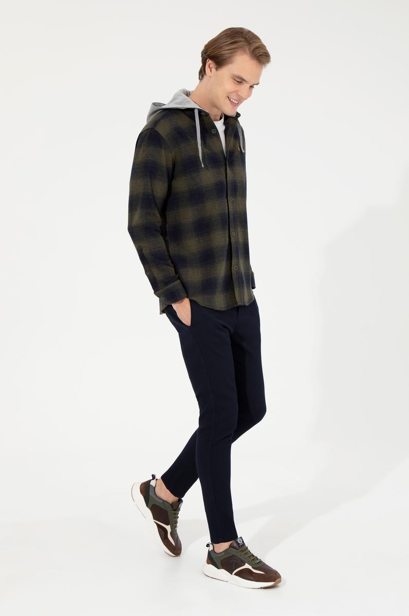 Erkek Lacivert Kanvas Pantolon