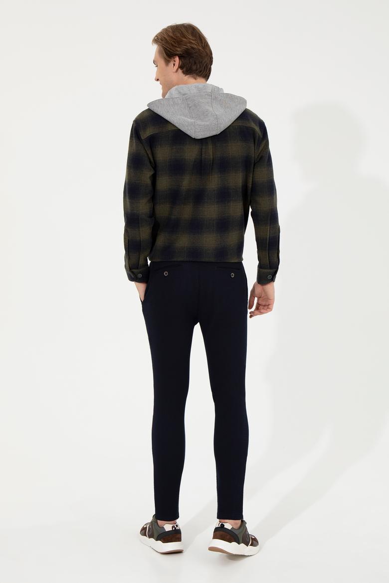 Erkek Lacivert Kanvas Pantolon - 50253462004