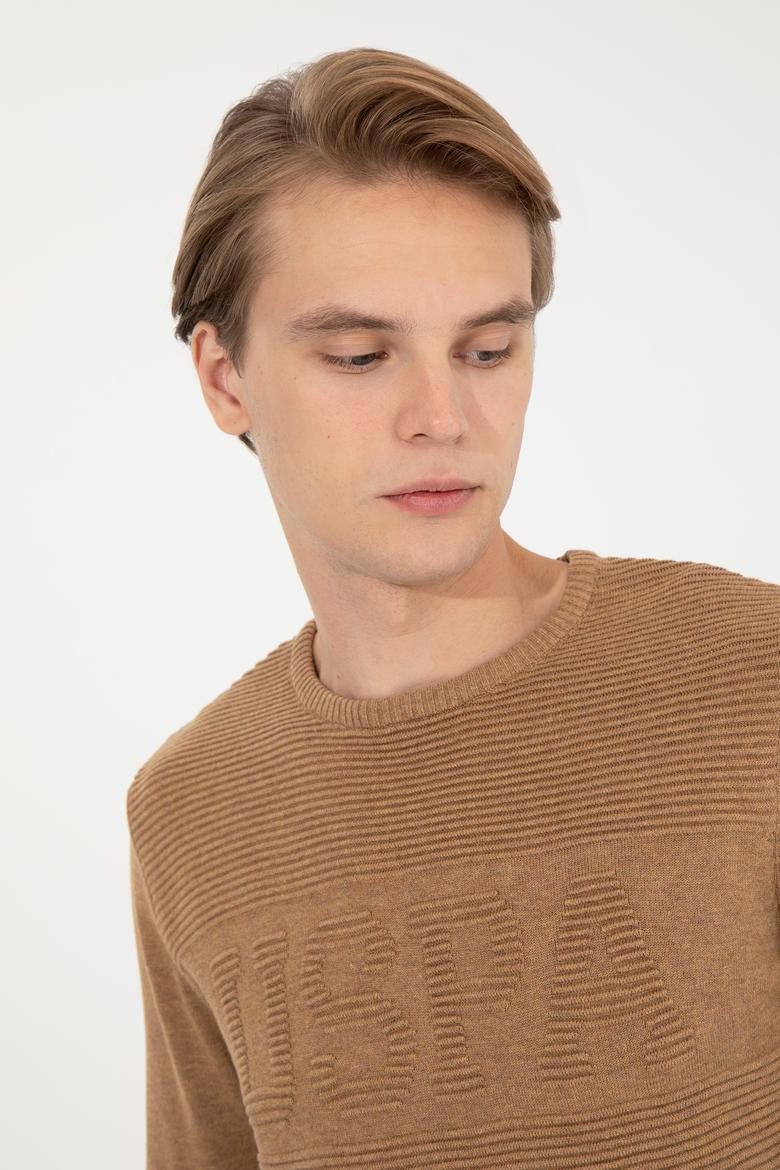 Erkek Camel Melanj Kazak - 50256256051