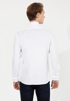 Erkek Beyaz Uzun Kollu Basic Gömlek - 50256733023