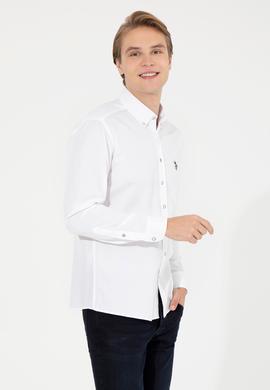 Erkek Beyaz Uzun Kollu Basic Gömlek - 50256733023