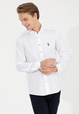 Erkek Beyaz Uzun Kollu Basic Gömlek - 50256733023