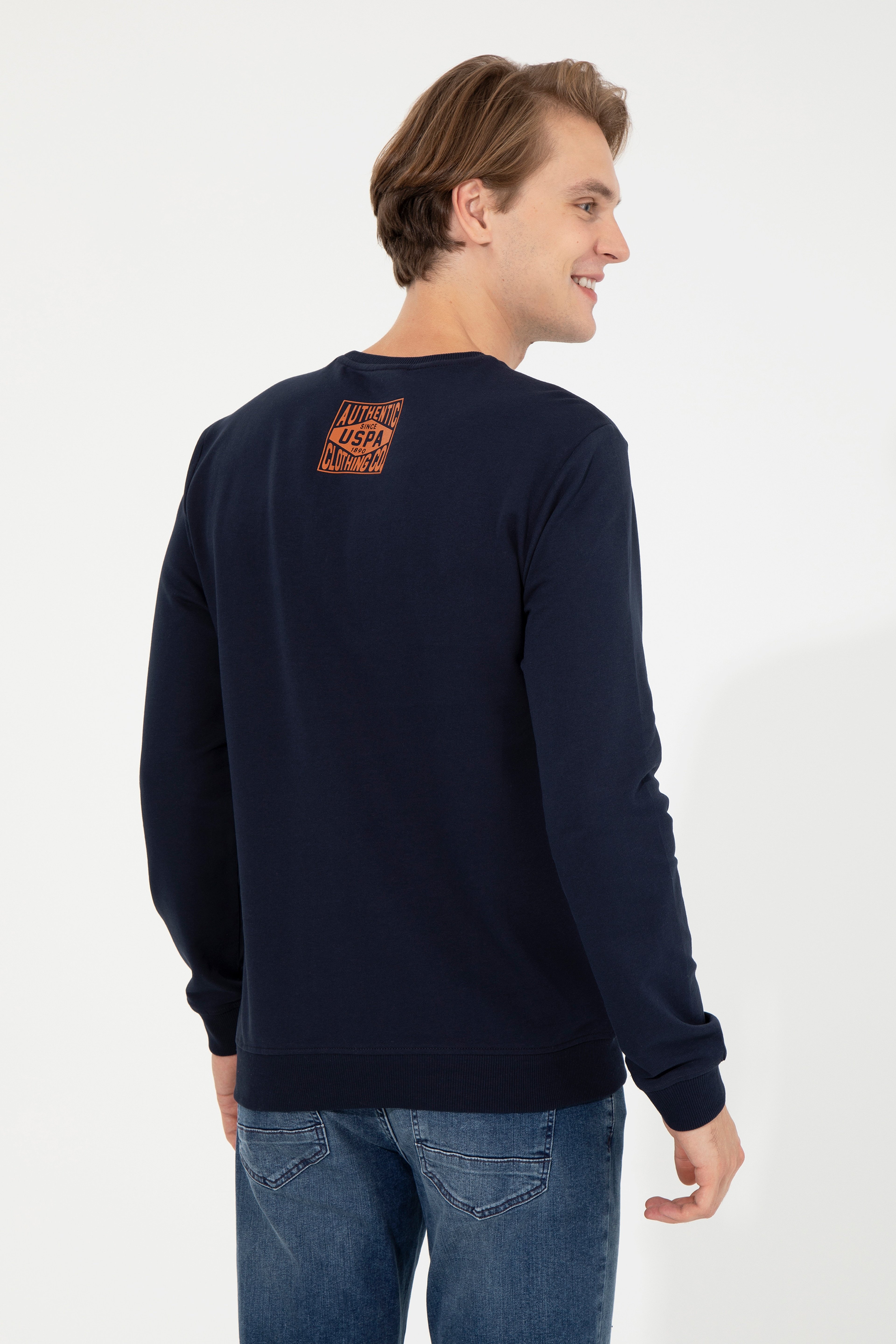 Erkek Lacivert Sweatshirt - Image 5