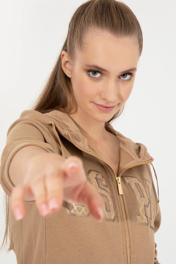 Kadın Camel Basic Sweatshirt